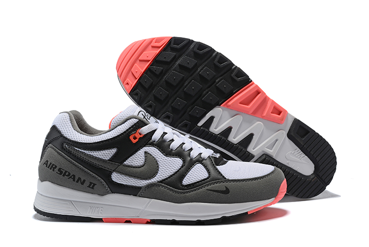 Nike Air Span II Black White Red Shoes - Click Image to Close